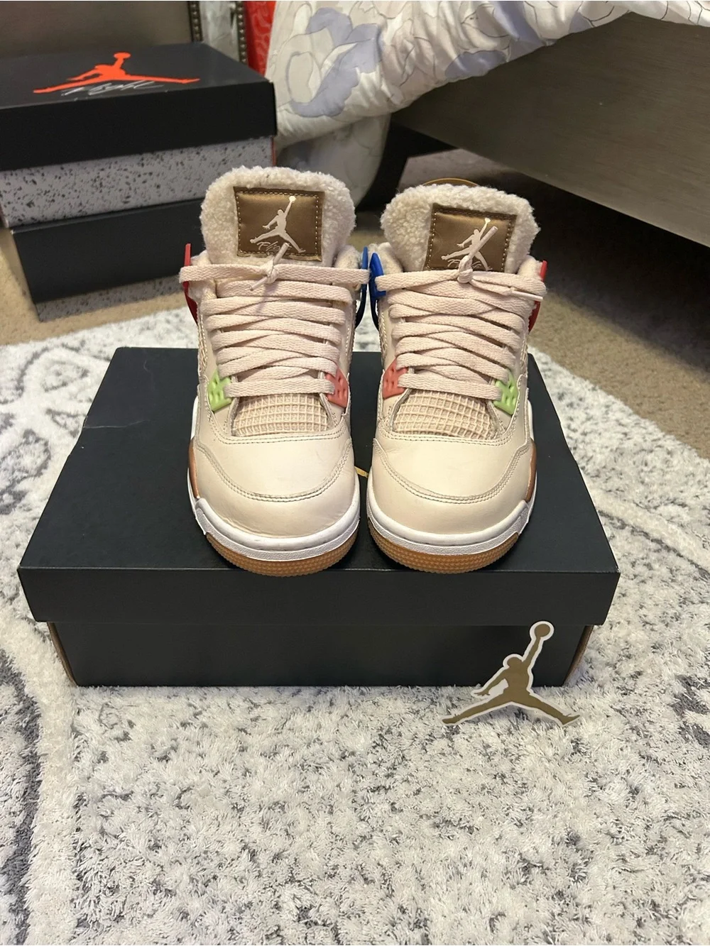 Jordan Beige Multicolor Sneakers
